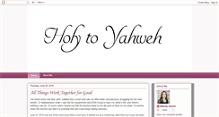 Desktop Screenshot of holytoyahweh.blogspot.com