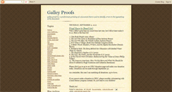 Desktop Screenshot of galleyproofs.blogspot.com