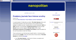 Desktop Screenshot of nanopolitan.blogspot.com