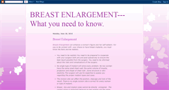 Desktop Screenshot of breastenlargement-facts.blogspot.com