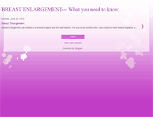 Tablet Screenshot of breastenlargement-facts.blogspot.com