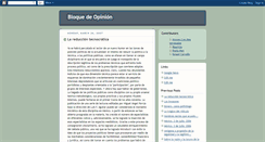 Desktop Screenshot of bloquedeopinion.blogspot.com