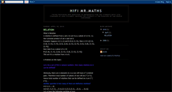 Desktop Screenshot of hifimrmaths.blogspot.com