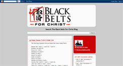 Desktop Screenshot of blackbeltsforchrist.blogspot.com