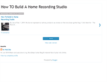 Tablet Screenshot of howtobuildahomerecordingstudioonline.blogspot.com