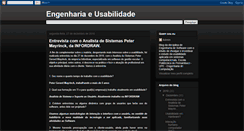 Desktop Screenshot of engenhariaeusabilidade.blogspot.com