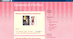 Desktop Screenshot of ephemeralfireflies.blogspot.com