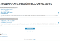 Tablet Screenshot of modelodecartaobjecionfiscalaborto.blogspot.com