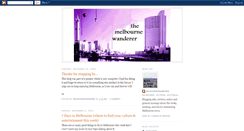 Desktop Screenshot of melbournewanderer.blogspot.com