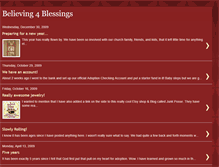 Tablet Screenshot of believing4blessings.blogspot.com