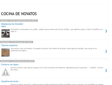 Tablet Screenshot of cocinadenovatos.blogspot.com