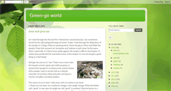 Desktop Screenshot of greengoworld.blogspot.com
