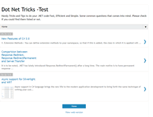 Tablet Screenshot of dotnetrickstest.blogspot.com