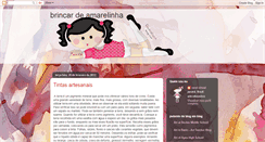 Desktop Screenshot of brincardeamarelinha.blogspot.com