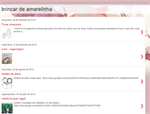 Tablet Screenshot of brincardeamarelinha.blogspot.com