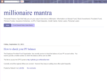 Tablet Screenshot of millionairemantra.blogspot.com