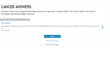 Tablet Screenshot of cancer-answers.blogspot.com