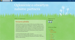 Desktop Screenshot of ogoszenieootwartymnaborzepartnera.blogspot.com