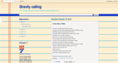 Desktop Screenshot of gravitycalling.blogspot.com