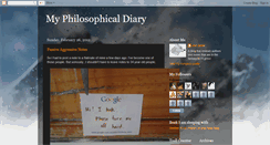 Desktop Screenshot of myphilosophicaldiary.blogspot.com