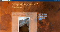 Desktop Screenshot of everydaylifeinearlyamerica.blogspot.com