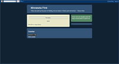 Desktop Screenshot of minnesotafirst.blogspot.com