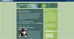 Desktop Screenshot of forwardthinkteacher.blogspot.com