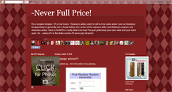 Desktop Screenshot of neverfullpricescrapbooking.blogspot.com