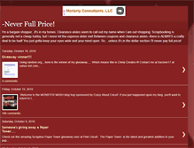 Tablet Screenshot of neverfullpricescrapbooking.blogspot.com