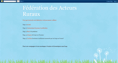 Desktop Screenshot of federationdesacteursruraux.blogspot.com