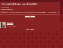 Tablet Screenshot of getfreemicrosoftpointscode.blogspot.com