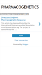 Mobile Screenshot of pharmacogenetics.blogspot.com