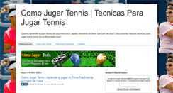 Desktop Screenshot of comojugartennisfacilmente.blogspot.com