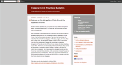 Desktop Screenshot of federalcivilpracticebulletin.blogspot.com