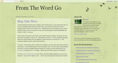 Desktop Screenshot of fromthewordgo.blogspot.com