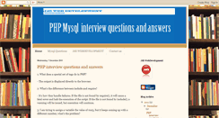 Desktop Screenshot of phpinterviewquestionsandanswers.blogspot.com