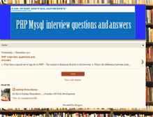 Tablet Screenshot of phpinterviewquestionsandanswers.blogspot.com