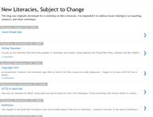 Tablet Screenshot of literacysubjecttochange.blogspot.com