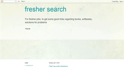 Desktop Screenshot of freshersearch.blogspot.com