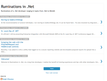 Tablet Screenshot of dotnetruminations.blogspot.com