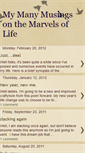 Mobile Screenshot of mymanymusingsonthemarvelsoflife.blogspot.com