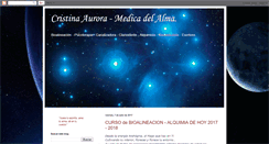 Desktop Screenshot of cristinaaurora-medicadelalma.blogspot.com