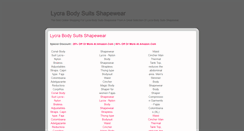 Desktop Screenshot of lycrabodysuitsshapewearz.blogspot.com