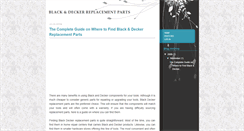 Desktop Screenshot of blackanddeckerreplacementparts.blogspot.com