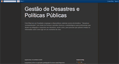 Desktop Screenshot of gestaodedesastres.blogspot.com