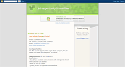 Desktop Screenshot of job-opportunity-in-maldives.blogspot.com
