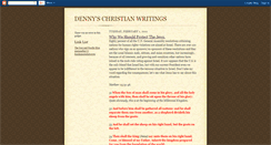 Desktop Screenshot of dennyschristianwritings.blogspot.com