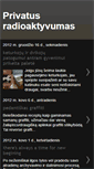 Mobile Screenshot of privatusradioaktyvumas.blogspot.com
