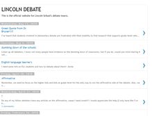 Tablet Screenshot of lincolndebate.blogspot.com