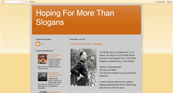 Desktop Screenshot of hopingformorethanslogans.blogspot.com